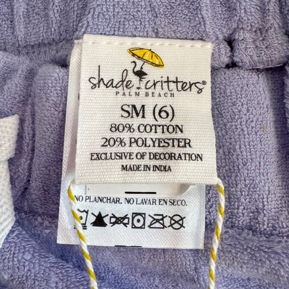 Shade Critters Palm Beach Youth Purple Terry Short Small(6) NWT - Picture 7 of 9